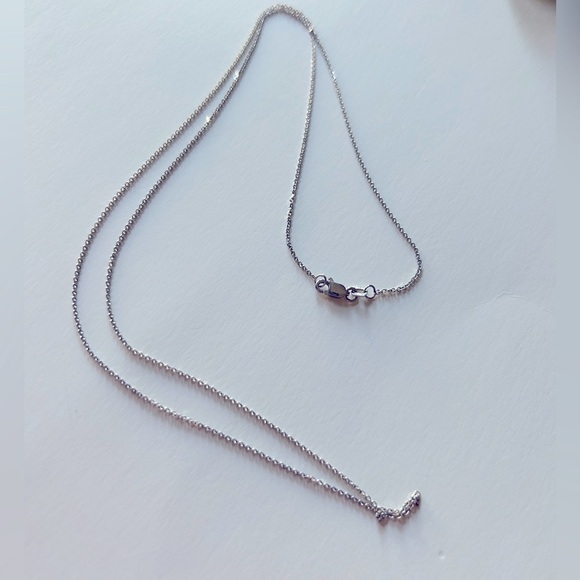 14K White Gold Chain Amber Agate Pendant Necklace 925 Silver - Picture 9 of 15